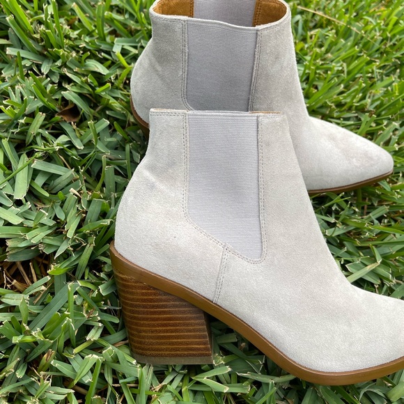 - RAG & BONE Razor Light Grey suede leather Chelsea boot size 37 - Picture 9 of 14